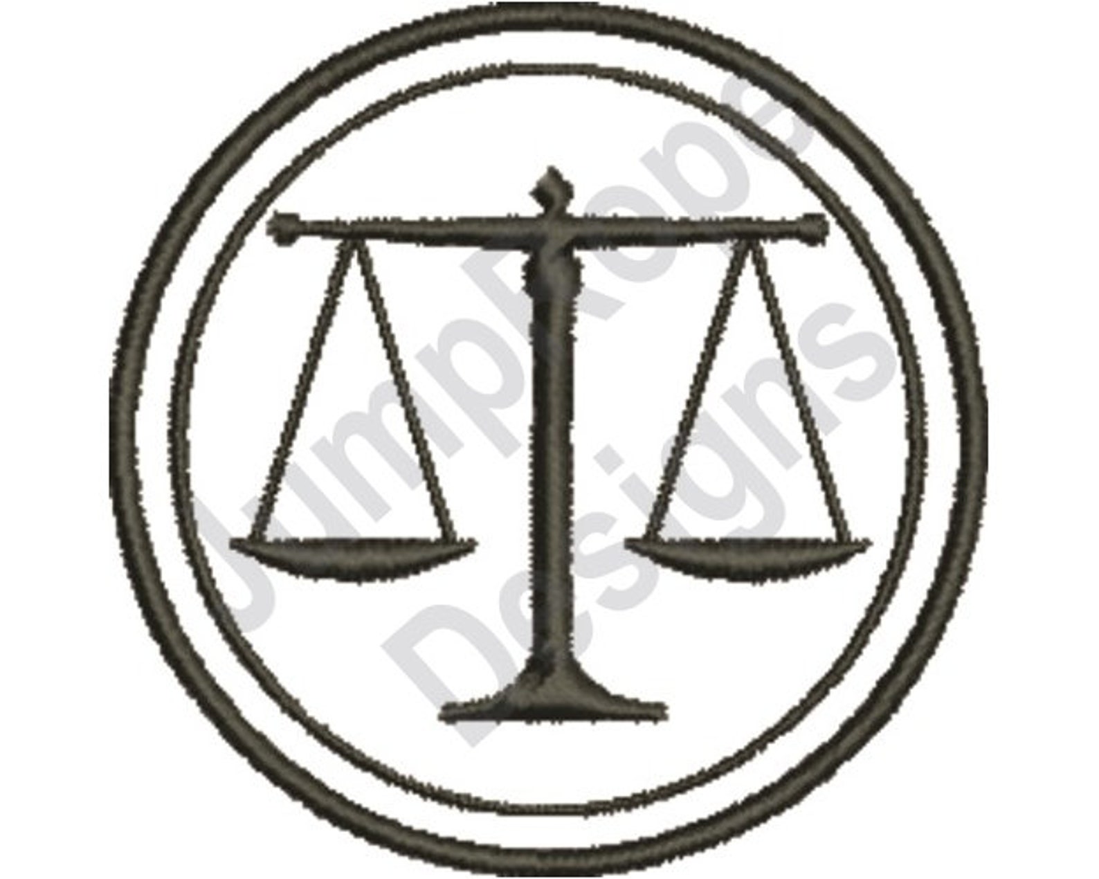 Scales of Justice Machine Embroidery Design Etsy
