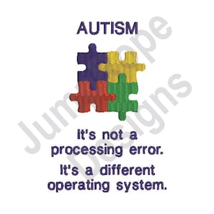 Autism System - Machine Embroidery Design