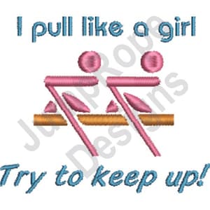 Rowing Pull Hard & Win - Machine Embroidery Design