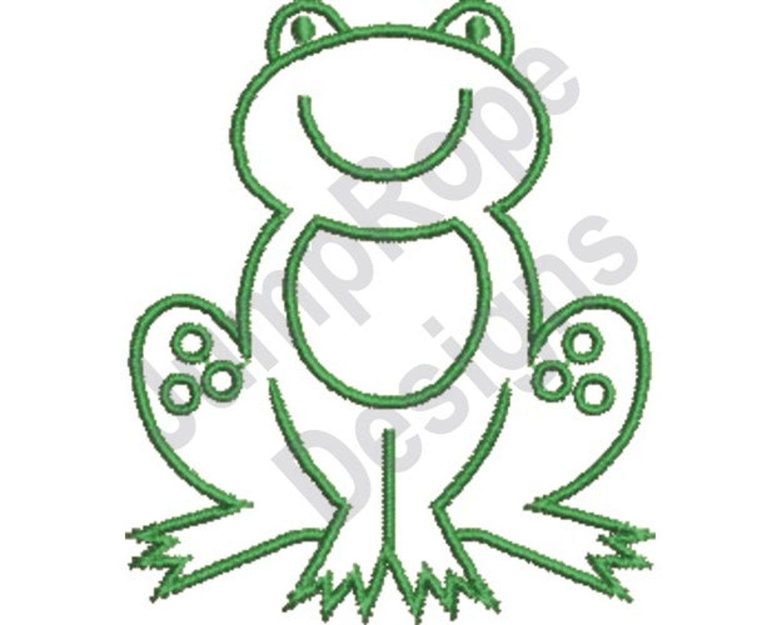 Green frog machine embroidery design  etsy
