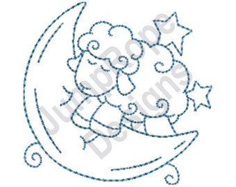 Sleepy Sheep - Machine Embroidery Design