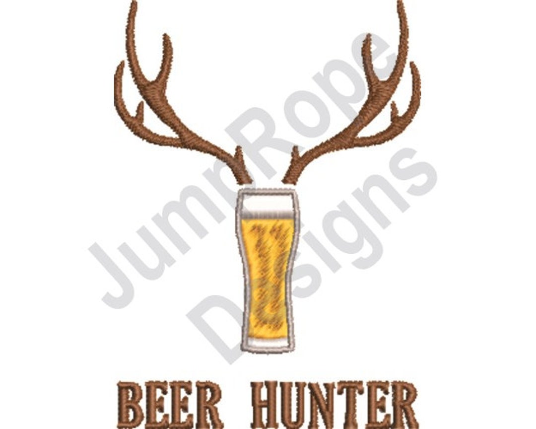 Beer Hunter Machine Embroidery Design Etsy