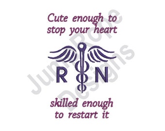 Cute Rn - Machine Embroidery Design
