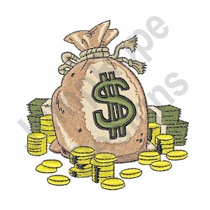 Borsa da soldi - Design del ricamo della macchina