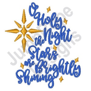 O Holy Night - Machine Embroidery Design
