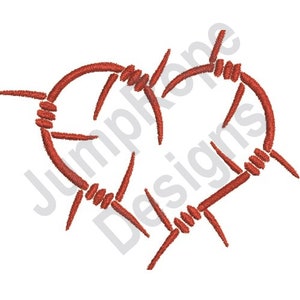 Barbed Wire Heart - Machine Embroidery Design