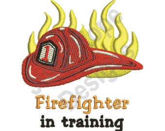 Bombero en formación - Diseño de bordado a máquina