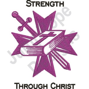 Strength Through Christ - Machine Embroidery Design