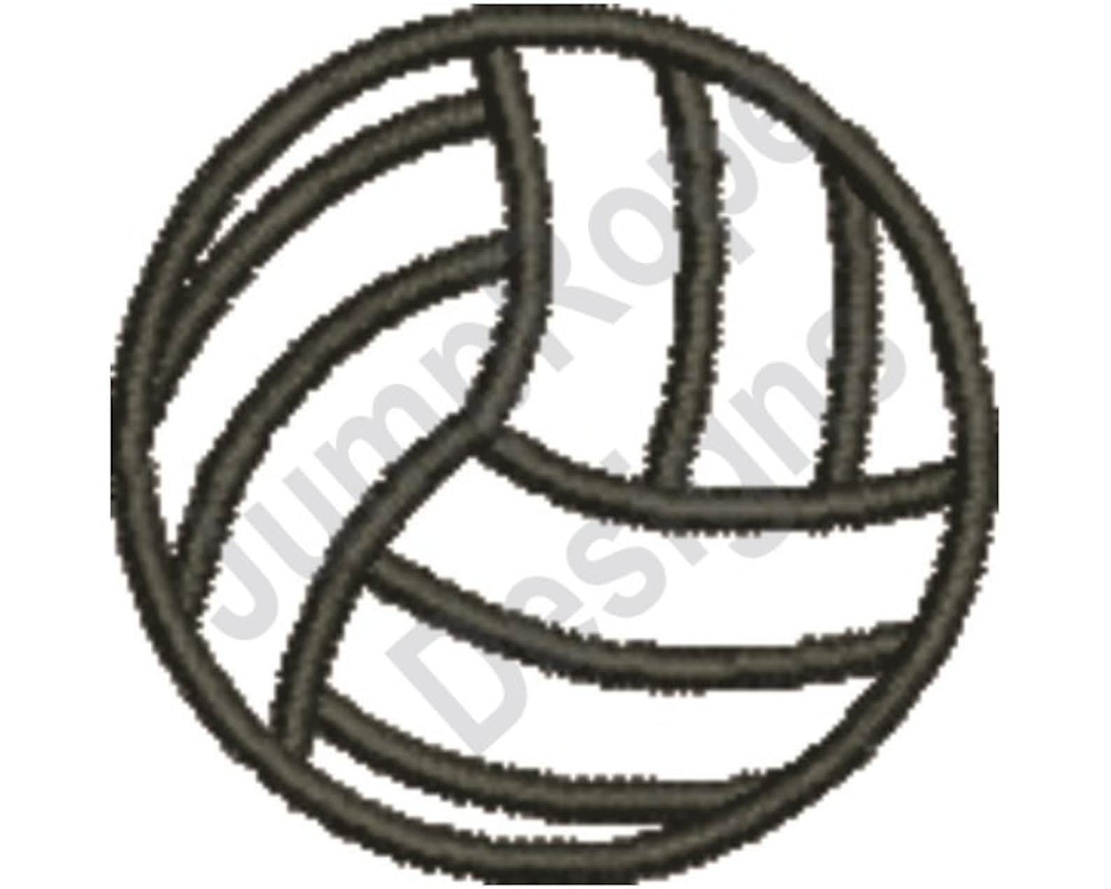 Volleyball Machine Embroidery Design Etsy