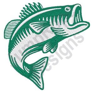 Bass Fish - Machine Embroidery Design