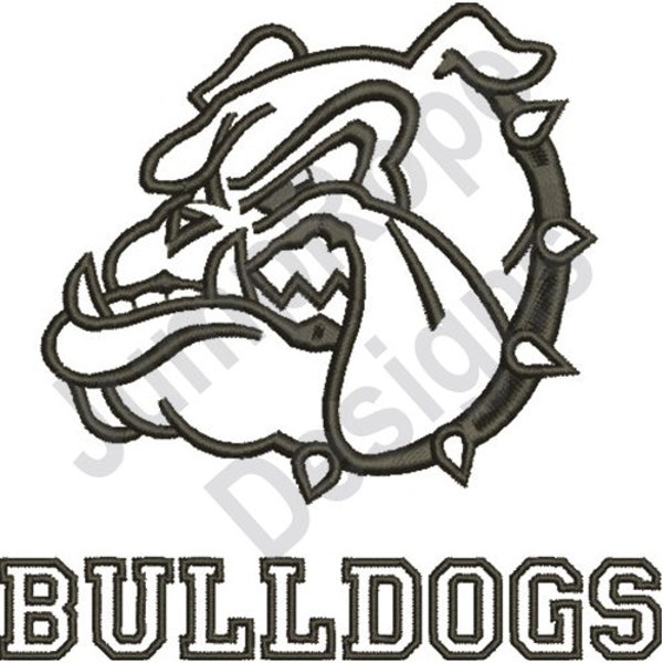 Bulldogs Embroidery Design Etsy
