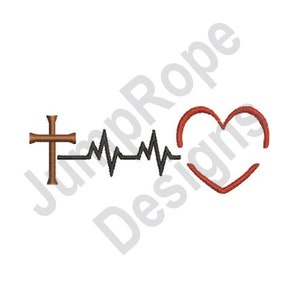 Christian Heart - Machine Embroidery Design