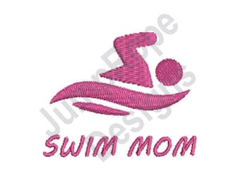 Swim Mom - Machine Embroidery Design