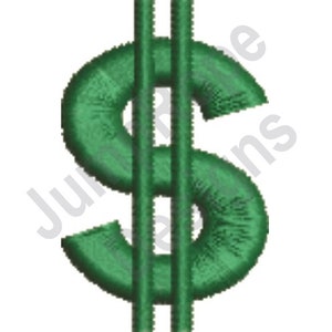 Dollar Sign - Machine Embroidery Design