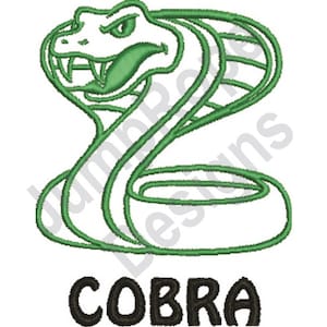 Cobra 1A - Machine Embroidery Design