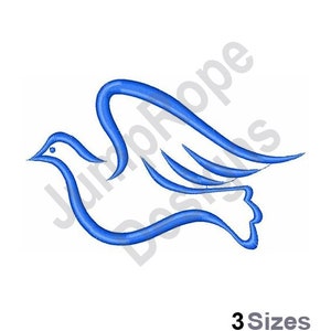 Dove Outline - Machine Embroidery Design - 3 Sizes
