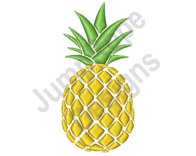 Pineapple Machine Embroidery Design Etsy
