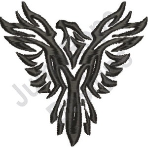Silhouette de Phoenix - motif de broderie Machine