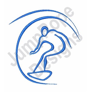 Surfer Wave - Machine Embroidery Design