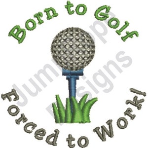 Born To Golf - Machine Embroidery Design