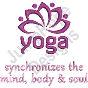 Yoga Mind Body Soul - Machine Embroidery Design