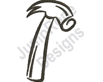 Hammer Outline - Machine Embroidery Design