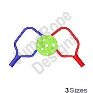 Pickleball - Machine Embroidery Design - 3 Sizes