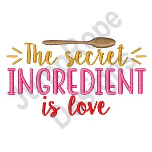 Secret Ingredient - Machine Embroidery Design