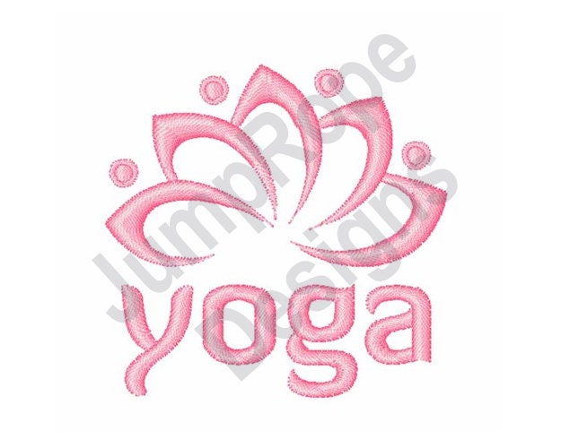 Yoga Lotus Machine Embroidery Design Etsy