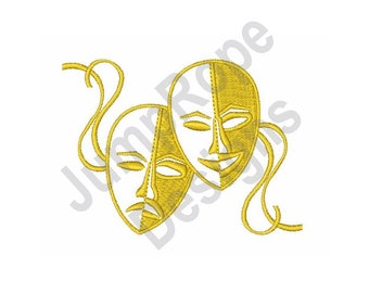 Theatre Masks - Machine Embroidery Design