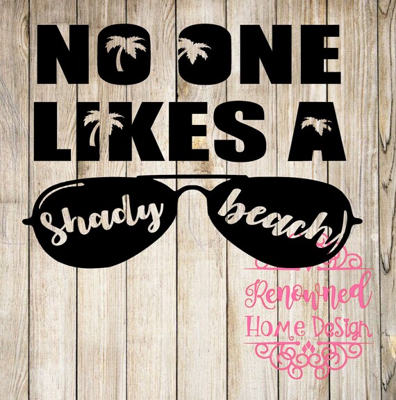 Download Beach Svg Shady Beach Svg Cricut Cut File Silhouette Cut Etsy