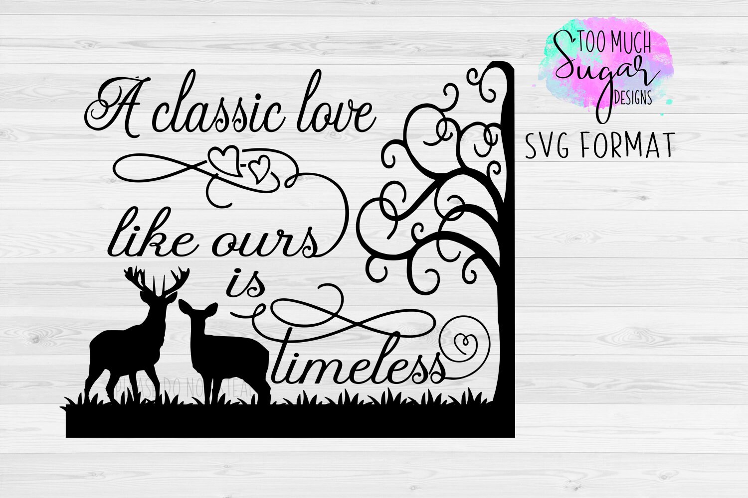 Download Love svg deer svg silhouette cut file cricut cut file | Etsy