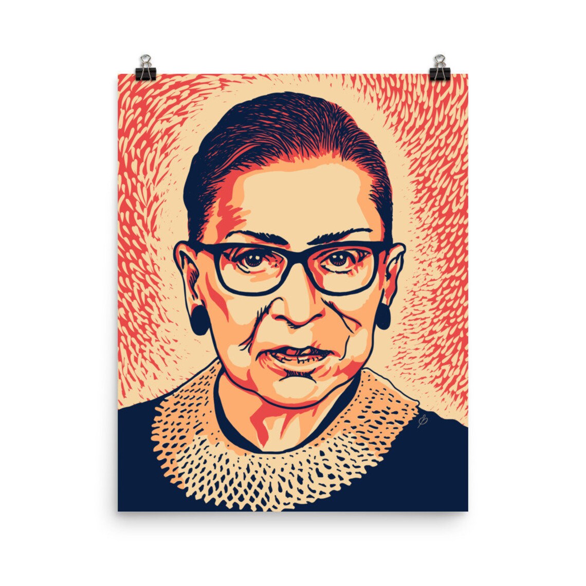 Ruth Bader Ginsburg Portrait Orginal Digital Art Notorious | Etsy