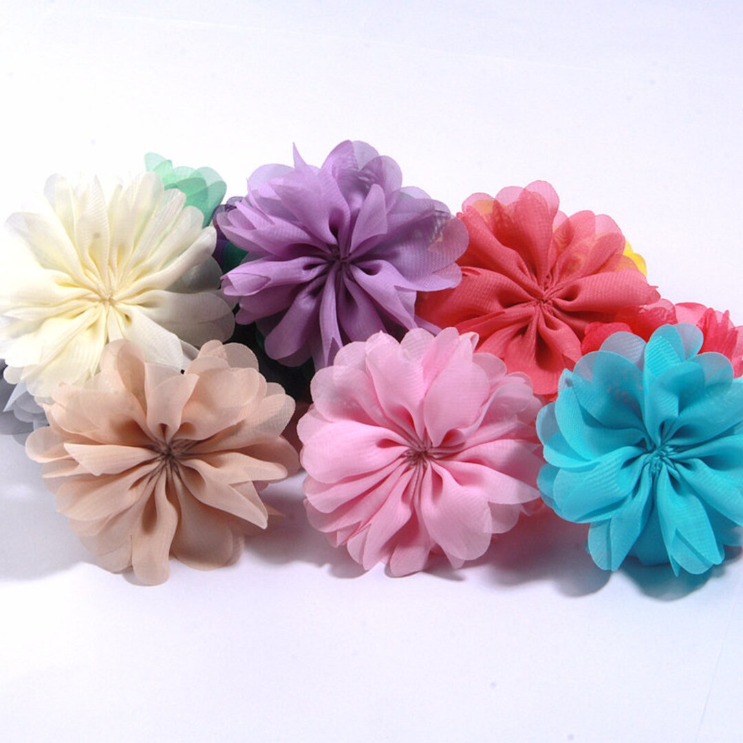 Handmade 7cm 2.7" Fabric Flower for Wedding Invitation Artificial ...