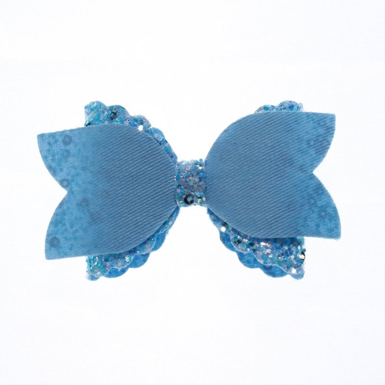8CM Newborn Glitter Leather Hair Bow With Fully Covered for Etsy