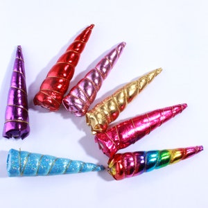 13CM Fashion Metallic Glitter Felt Unicorn Horn For Headbands Unicorn Ears Accessory For Head Wear Kids Birthday