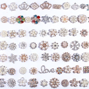 Bling Fashion Metal Alloy Rhinestone Buttons For Flower Centers Silver Gold Crystal Rhinestone Button For Wedding Invite