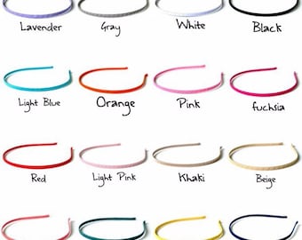 5MM Wide Metal Hard Headbands Ribbon Covered Headband For Girls Chic Satin Hairbands For Baby Girl Women Hair Accessories