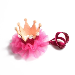 6colors Newborn Mini Felt Crown+Glitter Elastic Headband For Girls Hair Accessories Handmade Luxe Kids Headbands