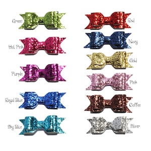 9.5cm Newborn DIY Shiny Sequin Hair Bows for Hair Clips Handmade Applique Sequins Hairbows Knot for Baby Girls Hair Accessories No Clips