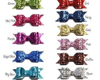 9.5cm Newborn DIY Shiny Sequin Hair Bows for Hair Clips Handmade Applique Sequins Hairbows Knot for Baby Girls Hair Accessories No Clips