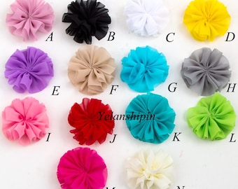 Chiffon Flower for Headbands, DIY Hair Flower (6.5cm)
