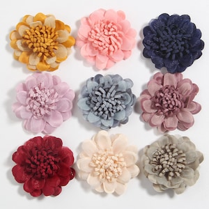 4.2CM 1.7&quot; Mini Fabric Artificial Lace Flower For Baby Girls Hair Accessories Chiffon Flowers Boutique Bride For Headband