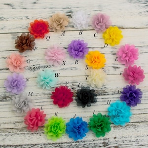 Free shipping 5CM Wholesale Chic Mini Soft Chiffon Flowers For Girls Headbands High Quality Fabric Flower For Hair Accessories