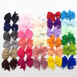 3.2&quot; Grosgrain Ribbon Hair Bows For Hair Clips For Women Baby Boutique HairBows Girls Hair Accessories you pick colors NO CLIP