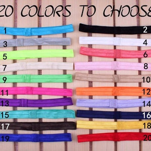 Handmade Solid Candy Nylon Headbands For Baby Girls Hair Accessories Artificial Elastic Band For Headbands