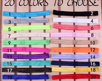 Handmade Solid Candy Nylon Headbands For Baby Girls Hair Accessories Artificial Elastic Band For Headbands