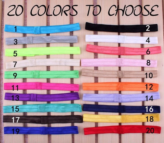 Handmade Solid Candy Nylon Headbands For Baby Girls Hair Accessories Artificial Elastic Band For Headbands