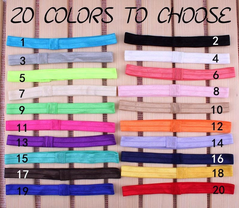 Handmade Solid Candy Nylon Headbands For Baby Girls Hair Accessories Artificial Elastic Band For Headbands image 1
