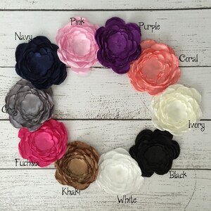 Free Shipping Satin Flower Layered Flower Customize Flower Baby Girl Hair Accessory Fabric Flowers For Headbands Craft Flower Supplies 9cm